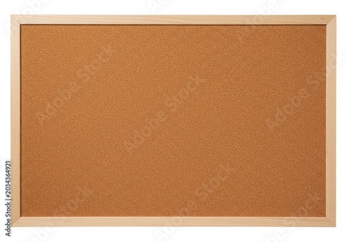 a cork bulletin board with blank surface