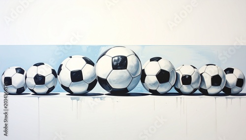 soccer football balls illustration 