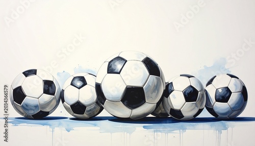 soccer football balls illustration 