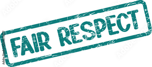Obraz na plátne Green Fair Respect grunge textured rectangular stamp seal for official agreement