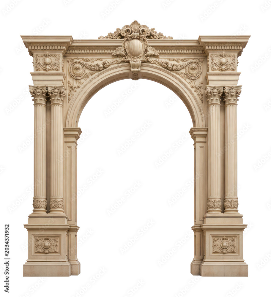 Fototapeta premium PNG Ornate classical architectural archway