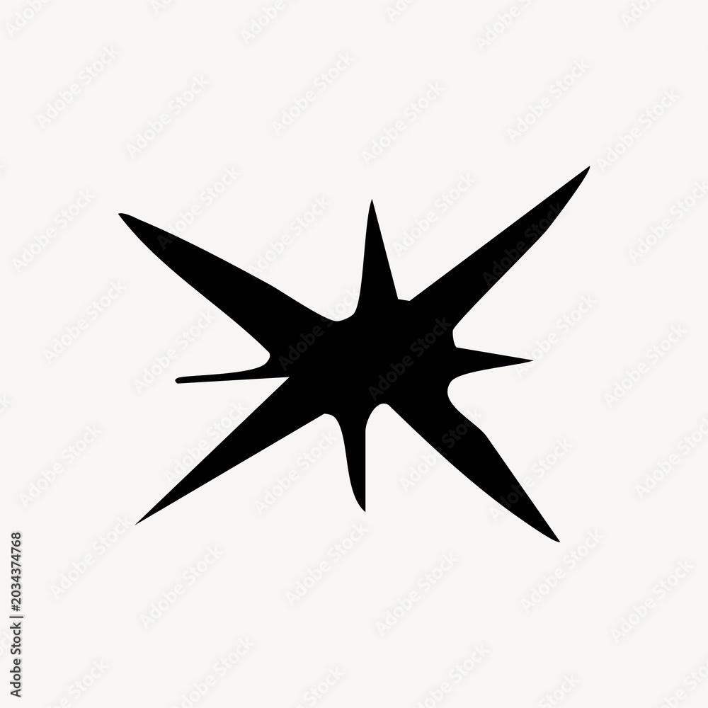Obraz premium Abstract black starburst shape element