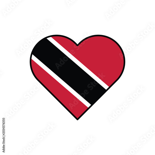 Heart Shape Trinidad and Tobago Design