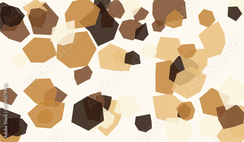 Foto Abstract geometric shapes in warm brown and dark tones