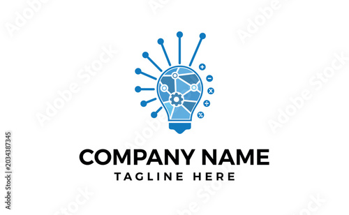 Vector Design Lightbulb Circuit Icon Style