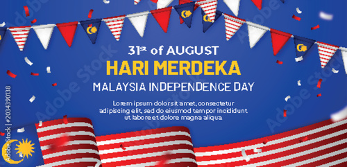 Photos Malaysia Independence Day celebration poster.