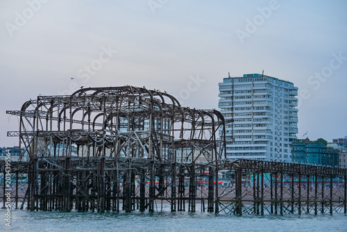 UK, Brighton, 23.05.2026: Ruins of West Pier in Brighton Seafront England UK