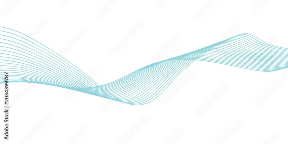 Fototapeta premium Abstract Blue Wave Background with Flowing Lines Design