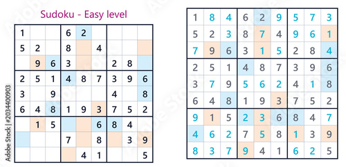Photos Even Odd Sudoku puzzle with Easy level grid and partially filled numbers