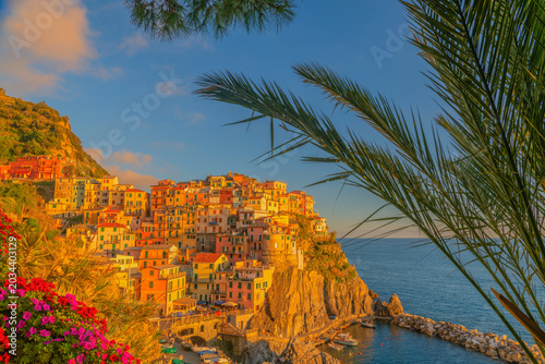 Sunset View of Manarola, Cinque Terre