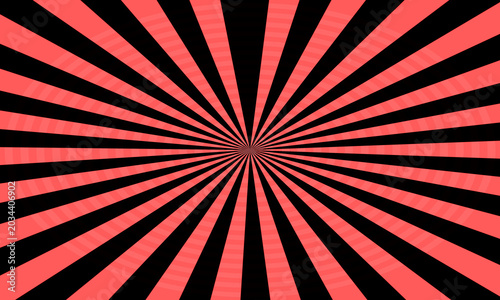 Red and Black Radial Background with Abstract Sunburst Rays Design Dark Red and Black Radial Burst Background with Vintage Retro Texture