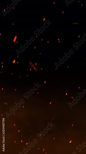 4k stock | Cloud smoke orange color fire sparks overlay rising up, perfect for cinematic visual effects and dramatic background transitions.