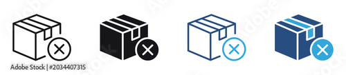 Foto Cancelled Delivery and Shipping Restriction Icon Set