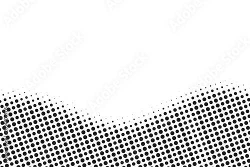 Black and White Wavy Halftone Dot Pattern Vector Design Element