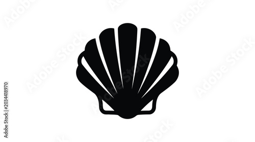 Foto Flea Silhouette On White Background Insect Shape Illustration