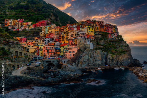 Dramatic Sunset Over Manarola, Cinque Terre