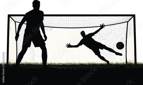 Fotografía Soccer goalkeeper saving a goal with team sport football goalkeeper competition