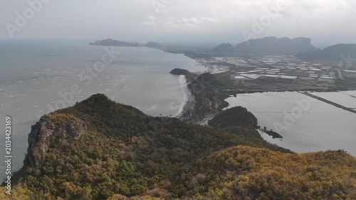 Aerial Drone View Of Sam Phraya Beach Thailand
Aerial drone footage of fishing boats near Sam Phraya Beach coastline in Thailand on 19 May 2026.
