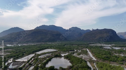 Aerial Drone View Of Khao Sam Roi Yot Thailand
Aerial drone footage of Khao Sam Roi Yot National Park mountains and wetlands in Thailand on 19 May 2026.

