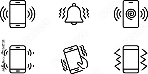 Mobile Phone Alert Icons Set