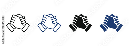 Fotografía Brotherhood unity hand symbols