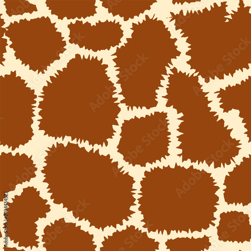 Brown Giraffe Skin Seamless Pattern Animal Print