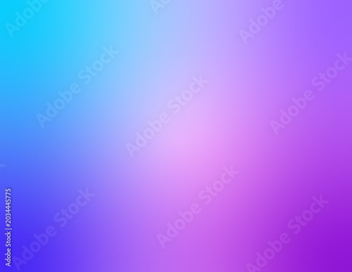 Abstract light blue and purple smooth gradient background with vibrant neon central glow background