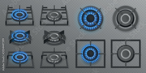 Quadro su tela Realistic gas hob