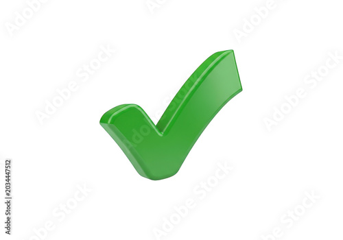 Green check mark symbol isolated isolated on transparent background