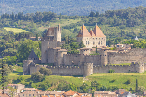 les remparts de la Cité de Carcassonne en France
