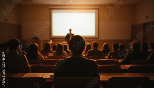 Lecture Hall with Audience Facing Presenter
