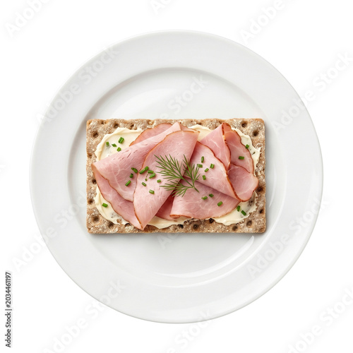 Swedish crispbread with cold cuts
