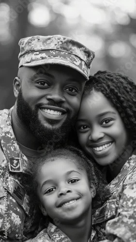 Military family in uniform