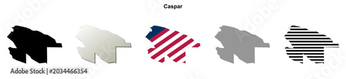 Foto Caspar (California) blank outline map