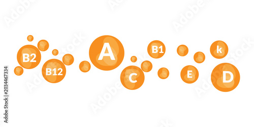 Orange bubble design template for social media posts with letters and numbers vibrant