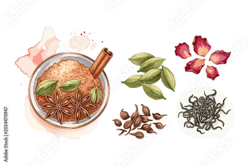 Masala Chai Ingredients Collection