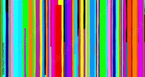 Multi color vertical stripes wipe transition isolated.. Cute animation of rainow colors cartoon. Seamless loop motion design element for business, art, fashion, etc...
