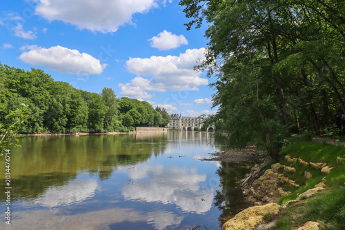 Fotografie Cher River landscape with iconic château