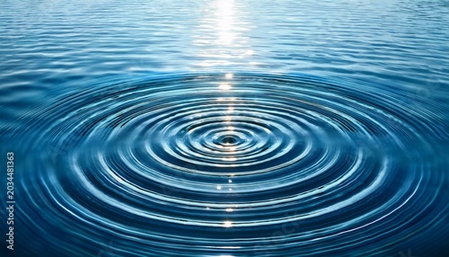 rippled water surface with concentric circles