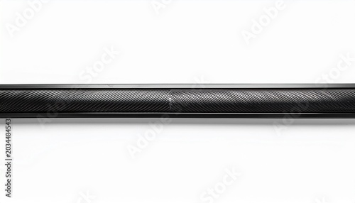 Divider Straight Black Horizontal Line With Rounded Edges Isolated On A White Background