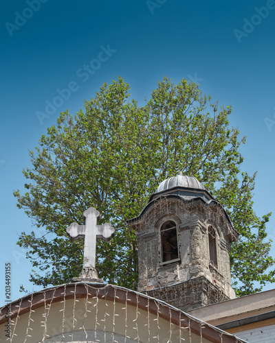Ayia Efimia Greek Orthodox Church. bell tower. Kadikoy, istanbul. turkey.
