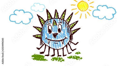 Cuadro en lienzo A cute fantasy animal that doesn't exist
