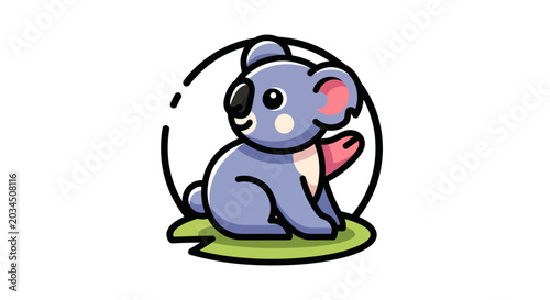 Photography Cartoon koala bear mascot illustration