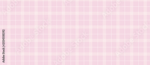 Obraz na plátne Geometric pink plaid print in pastel tones, vector background