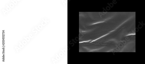 Photos Crumpled black plastic texture, wrinkled dark polyethylene film background, abst
