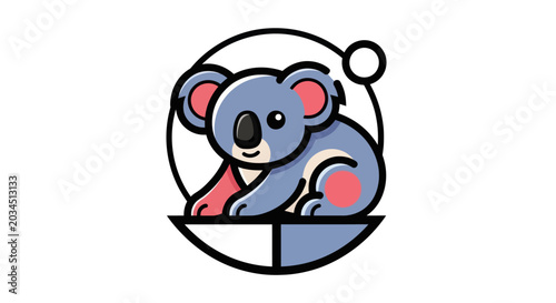 Photography Cartoon koala bear mascot design
