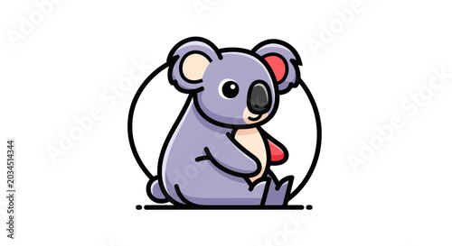 Photography Cartoon koala bear mascot illustration
