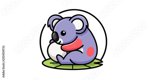 Photography Cartoon koala bear mascot illustration