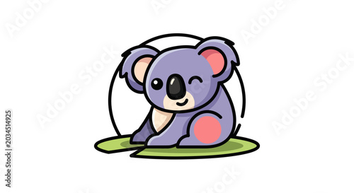 Photography Cartoon koala bear mascot illustration