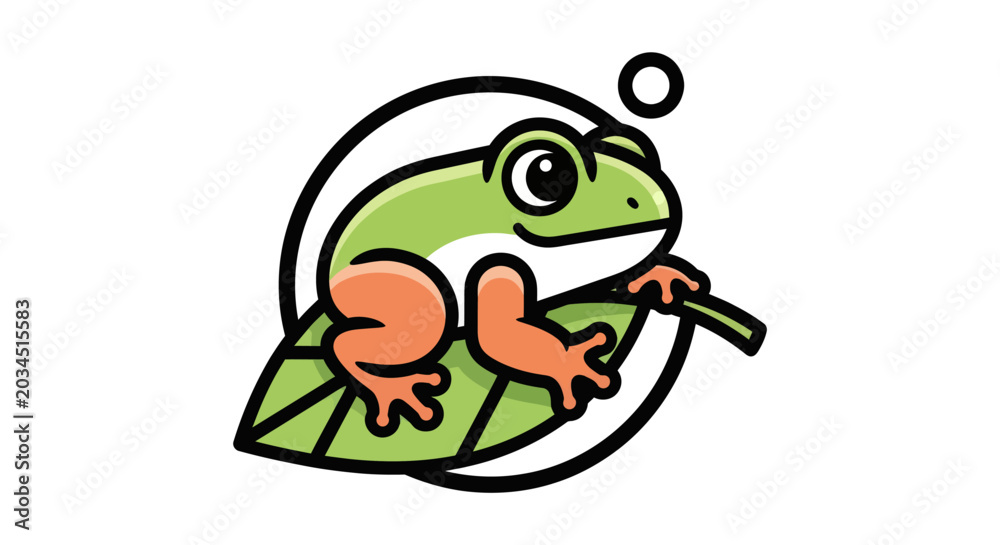 Obraz premium Cartoon frog illustration